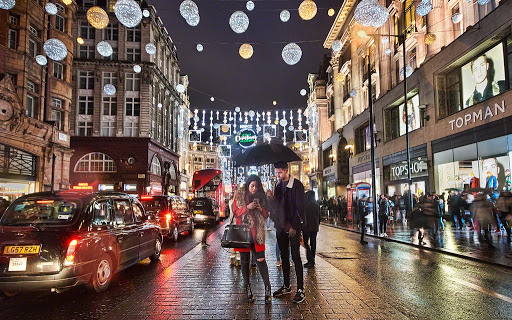 london christmas and new year shopping