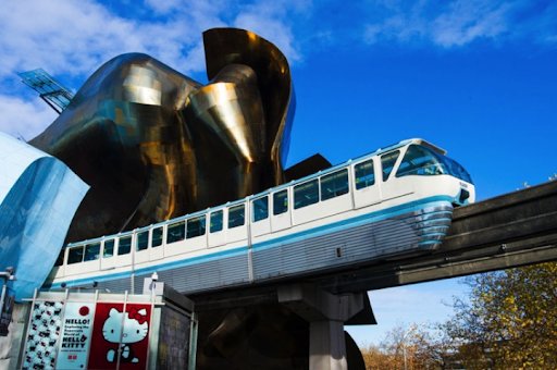 Monorail Rides in the Museum of Pop Culture in Seattle