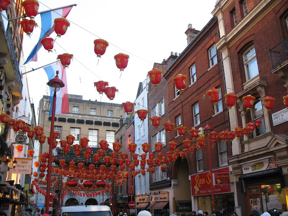 Chinatown London on Chinese New Year Eve