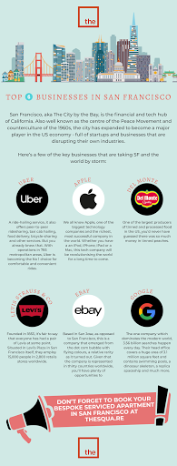 Top 6 Businesses in San Francisco - Infographic