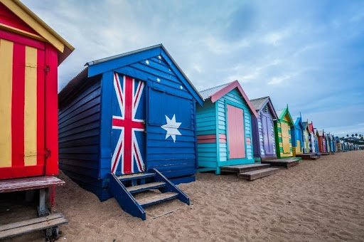 Brighton Bathing Boxes in Melbourne