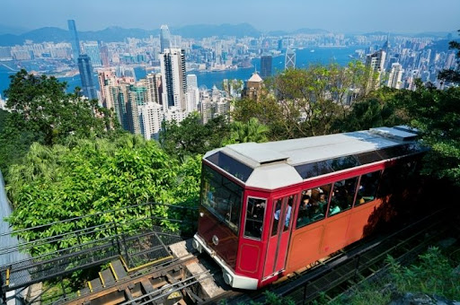 Historic Peak Tram in Hong Kong
