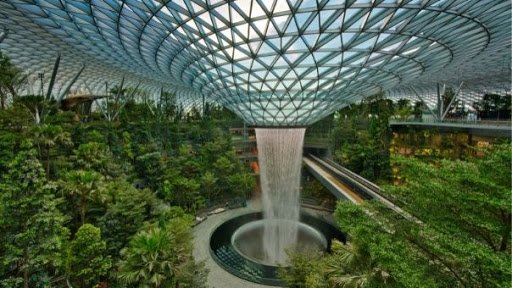 Rain vortex at Jewel Changi Airport, Changi, Singapore