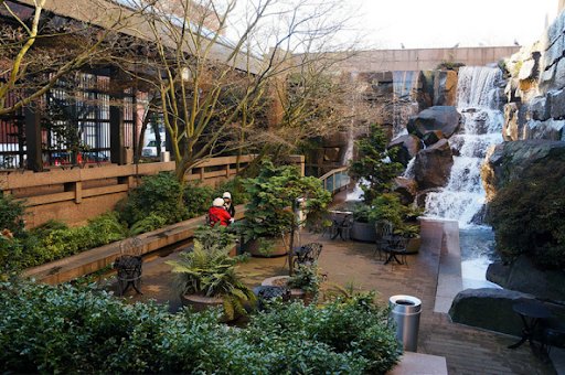 Waterfall Garden Park in Seattle