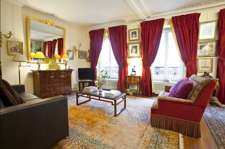 Living Room View of Champs Elysees Apartment