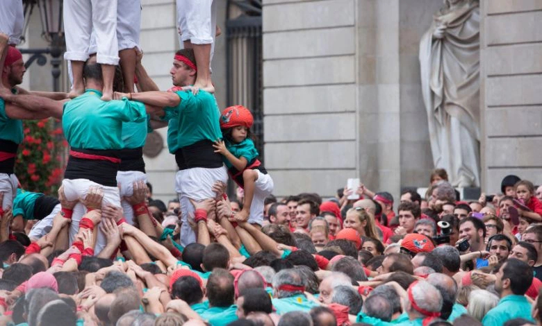 "Castelles" at National Day of Catalonia
