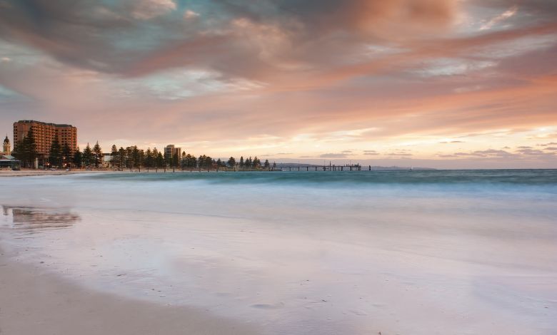 Sunset in Glenelg Beach Adelaide