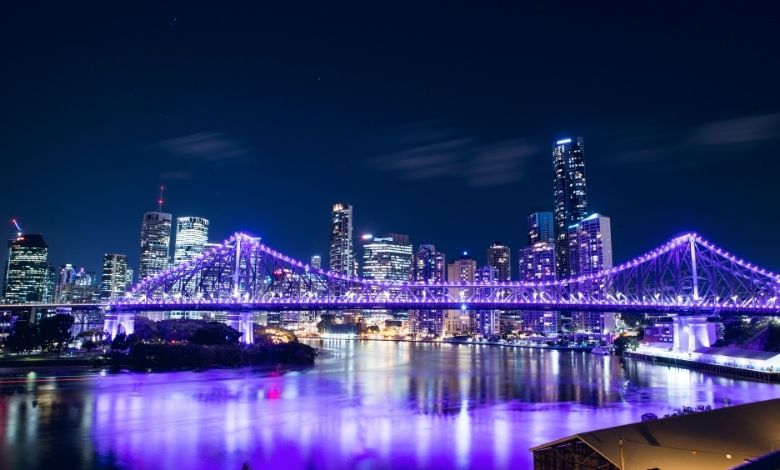 Brisbane Skyline during Night Time