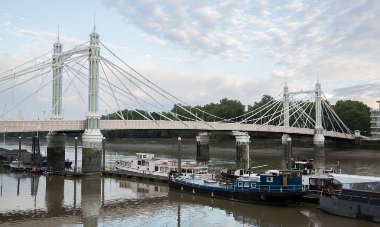 Albert Bridge in Chelsea, London