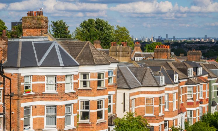 Terraced houses in Islington North, London