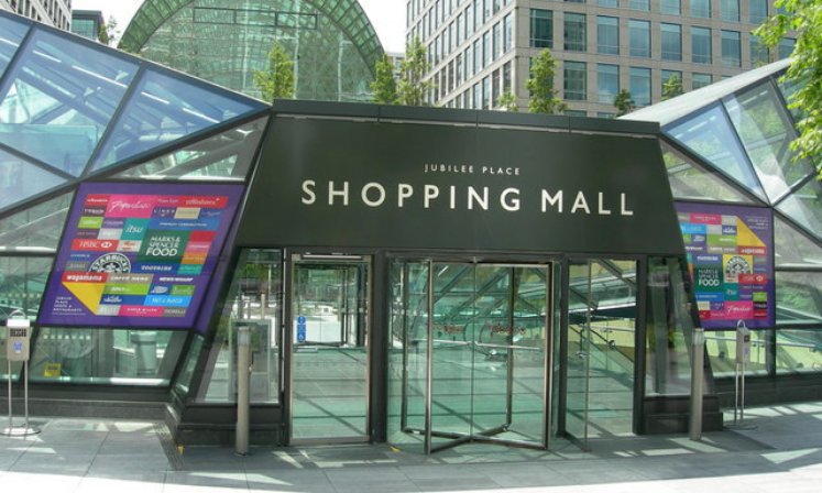 Main entrance of Jubilee Place Shopping Mall, Canary Wharf