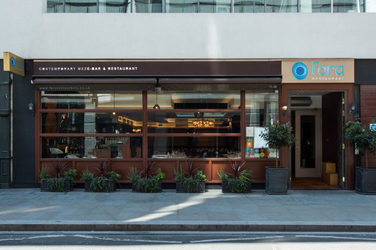 Outside View Fora Restaurant in Aldgate