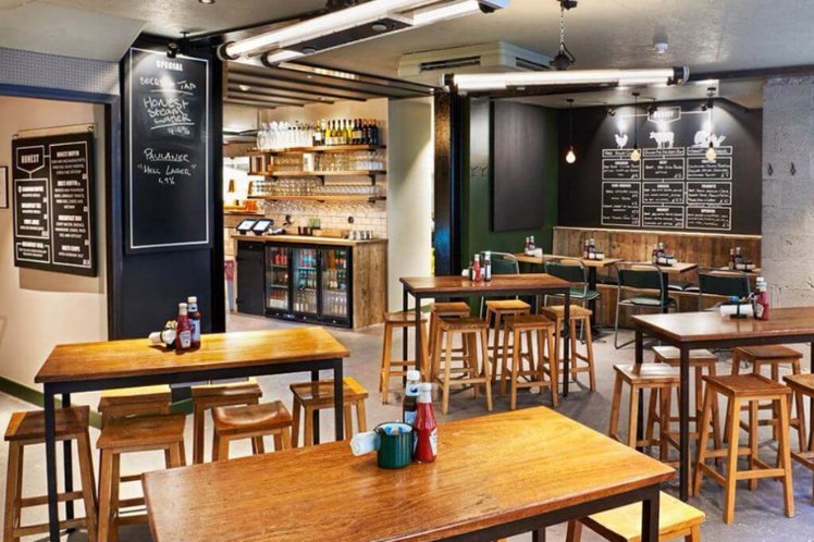 Interior View of Honest Burgers Spitalfields