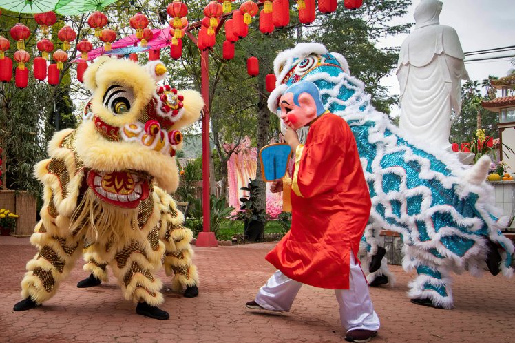 chinese new year singapore lion dance