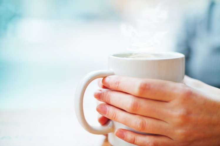 hot drink at a café