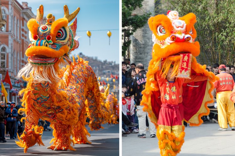 Lion Dances, Dragon Dances on Chinese New Year