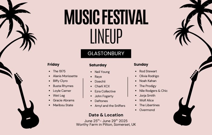 Glastonbury Lineup