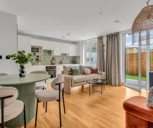 Modern serviced apartment with full kitchen and living space by Thesquare