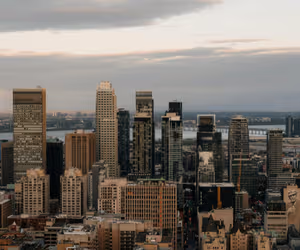 Montreal skyline view with buildings