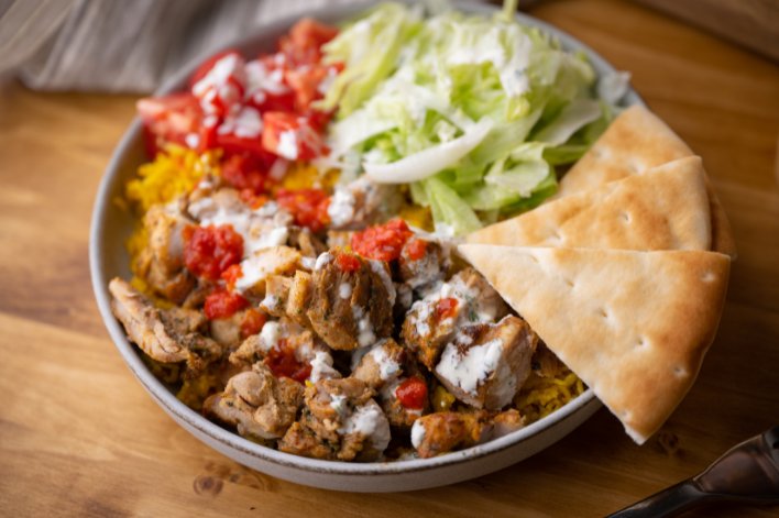 Halal chicken and Gyro over rice in New York