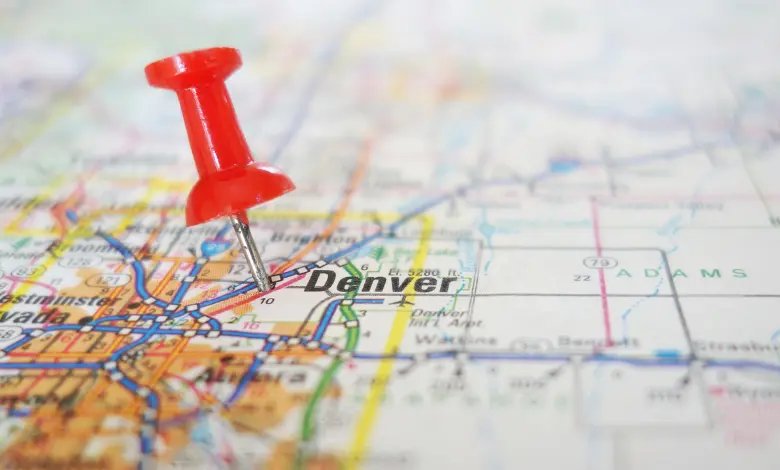 Denver location map showing serviced apartment area