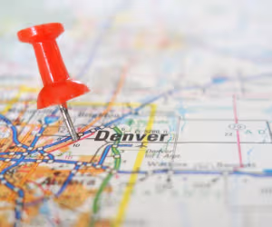 Denver location map showing serviced apartment area