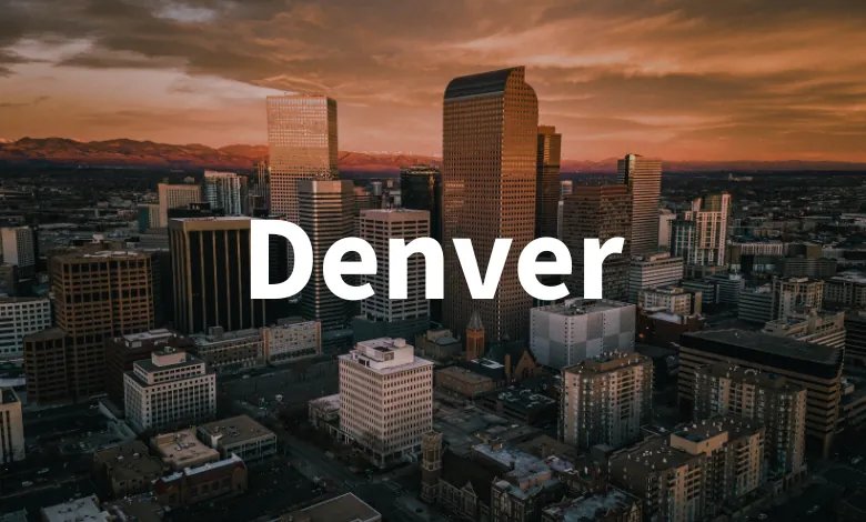 Denver downtown skyline with high-rise buildings