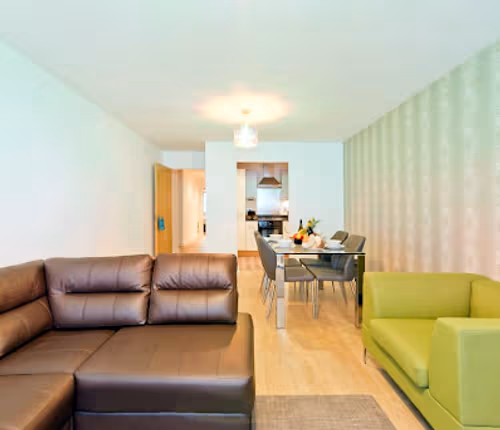 living space at Docklands apartment