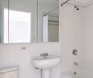 Fully furnished bathroom at West 56th Street Furnished Apartment, Manhattan