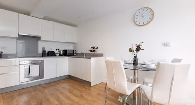 Kitchen at Tower Point Apartments in Enfield