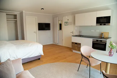 <font style="vertical-align: inherit;"><font style="vertical-align: inherit;">Wohnzimmer - 1-Bett-Wohnung</font></font>