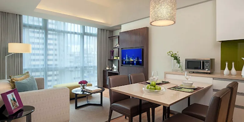 Stunning living area in Citadines Salcedo Makati