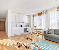 Living area at Short Term Rentals apartment