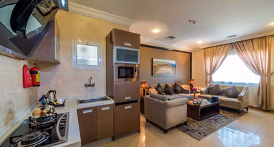 Kitchen at Ash Shafaa Street Apartments