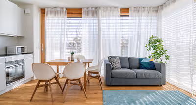 Living area at Kirchberg Garden Residence