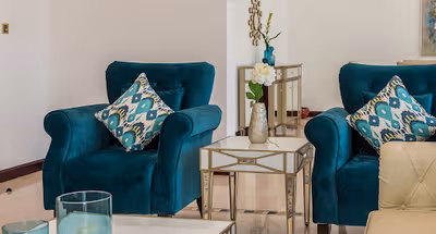 Bright living area at Palm Jumeirah Serviced Apartment, Jumeirah Lake Towers