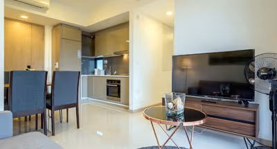 Simplistic living area in Gateway Drive Residences, Jurong