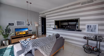 Bright living area at Sheikh Mohammed bin Rashid Blvd Serviced Apartment, Downtown