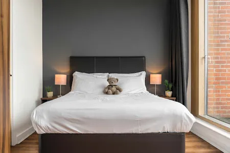 Luxury bedroom at Northern Quarters Serviced Apartments in Manchester