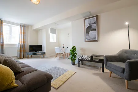 Spacious living area at Drummond Apartment