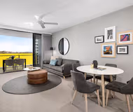 Dining space at Hercules Street Serviced Apartments