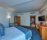 Master bedroom at Port Saeed Serviced Apartments, Deira