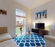 living space at Luxury Ground Floor Apartment minutes from Ebbsfleet International
