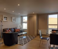 Living room at Richmond apartment