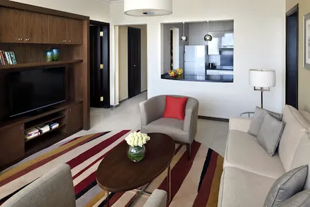 Living area at King Saud Road Apartments