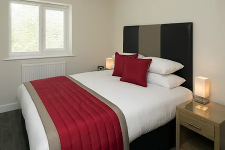 Double bed bedroom at Beneficial House