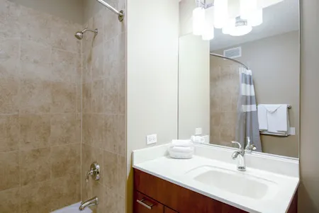 Fully furnished bathroom at West Washington St. #4810 Serviced Apartment, The Loop