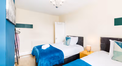 Bedroom at Station Apartment