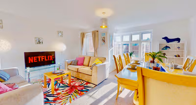 Spacious living room at Spacious 4 Bed Semi-Detached Home
