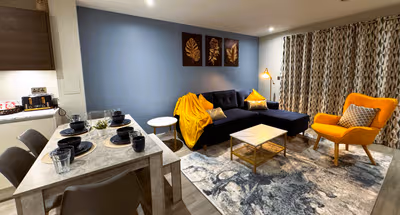 living space at Luxury-Spacious-Secured 1Bedroom Home